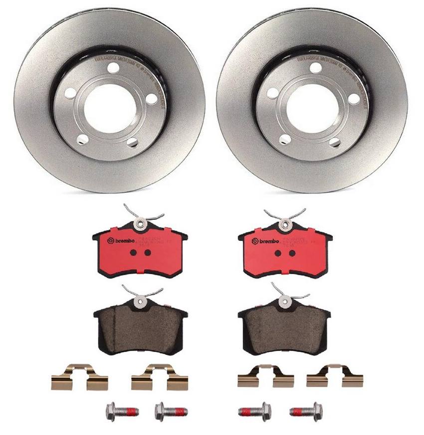 Audi Brembo Brake Kit - Pads and Rotors Rear (256mm) (Ceramic) 8E0698451L - Brembo 1541038KIT